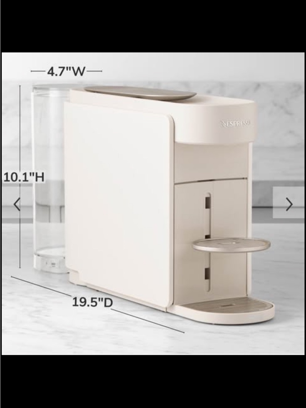 Nespresso -Vertuo Up Standalone Espresso Maker in White
